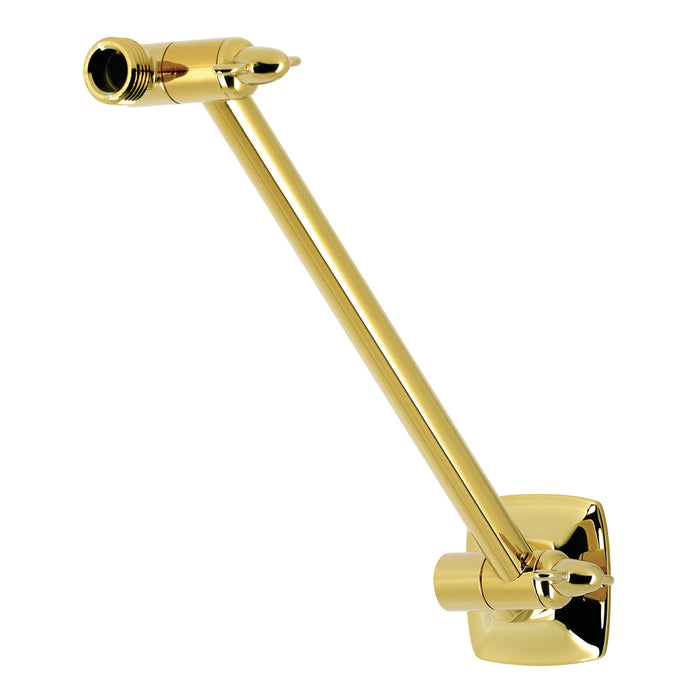 Kingston Gehry K153AK12 10-Inch Adjustable High-Low Shower Arm with Square Flange, Polished Brass