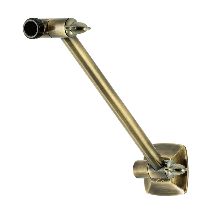 Kingston Gehry K153AK13 10-Inch Adjustable High-Low Shower Arm with Square Flange, Antique Brass
