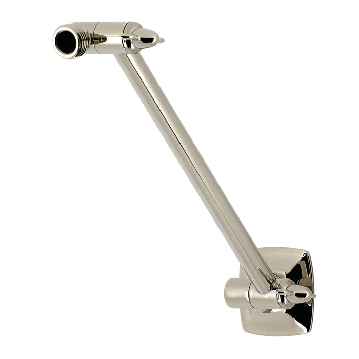 Kingston Gehry K153AK16 10-Inch Adjustable High-Low Shower Arm with Square Flange, Polished Nickel