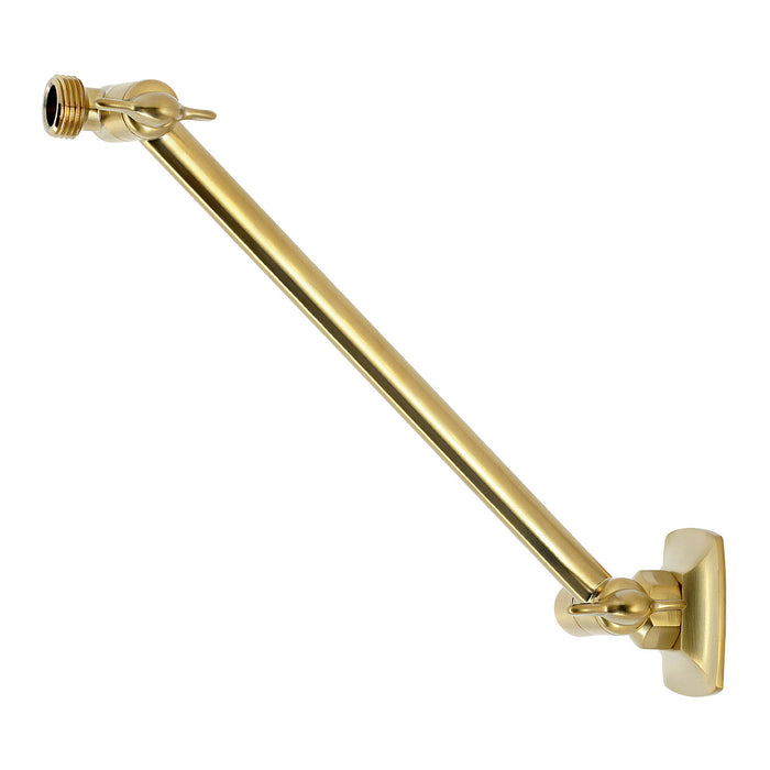 Kingston Gehry K153AK17 10-Inch Adjustable High-Low Shower Arm with Square Flange, Brushed Brass