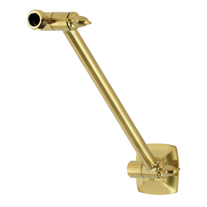 Kingston Gehry K153AK17 10-Inch Adjustable High-Low Shower Arm with Square Flange, Brushed Brass