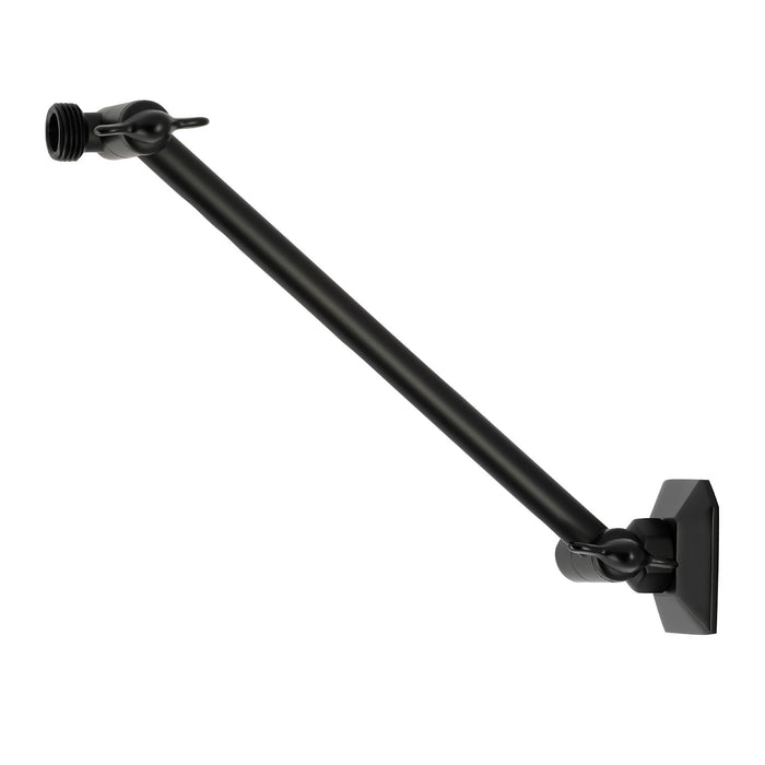 Kingston Trapeze K153AK20 10-Inch Adjustable High-Low Shower Arm with Hexagon Flange, Matte Black