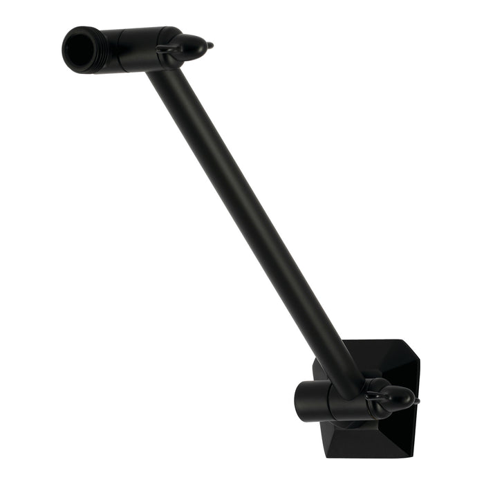 Kingston Trapeze K153AK20 10-Inch Adjustable High-Low Shower Arm with Hexagon Flange, Matte Black