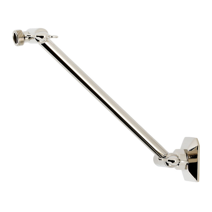 Kingston Trapeze K153AK26 10-Inch Adjustable High-Low Shower Arm with Hexagon Flange, Polished Nickel
