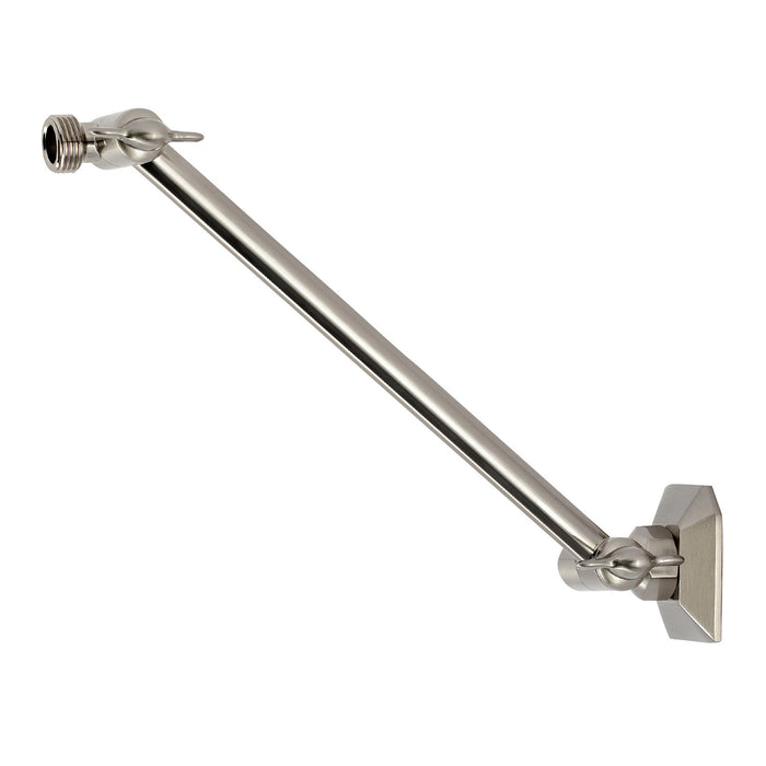 Kingston Trapeze K153AK28 10-Inch Adjustable High-Low Shower Arm with Hexagon Flange, Brushed Nickel