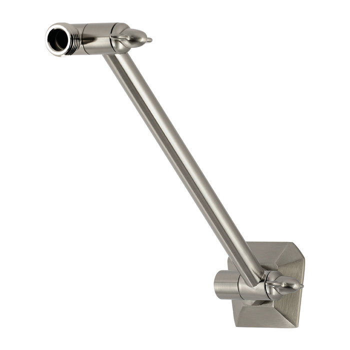 Kingston Trapeze K153AK28 10-Inch Adjustable High-Low Shower Arm with Hexagon Flange, Brushed Nickel
