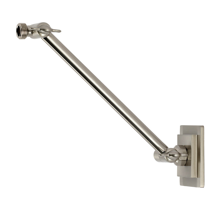 Kingston Claremont K153AK38 10-Inch Adjustable High-Low Shower Arm with Square Flange, Brushed Nickel