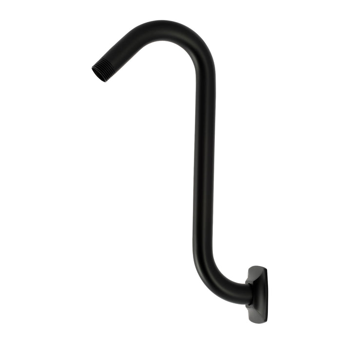 Kingston Gehry K159AK10 S-Shape Shower Arm with Square Flange, Matte Black
