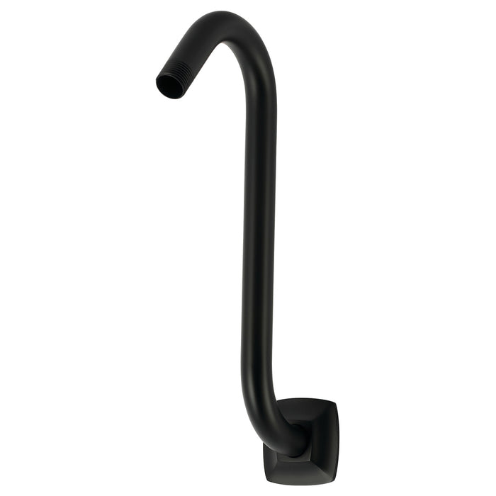 Kingston Gehry K159AK10 S-Shape Shower Arm with Square Flange, Matte Black