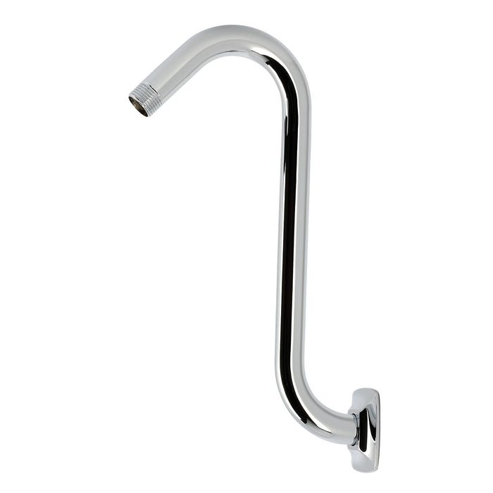 Kingston Gehry K159AK11 S-Shape Shower Arm with Square Flange, Polished Chrome