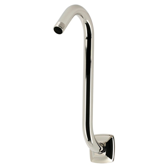 Kingston Gehry K159AK16 S-Shape Shower Arm with Square Flange, Polished Nickel