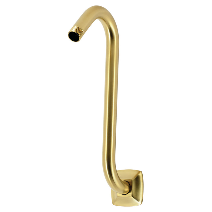 Kingston Gehry K159AK17 S-Shape Shower Arm with Square Flange, Brushed Brass