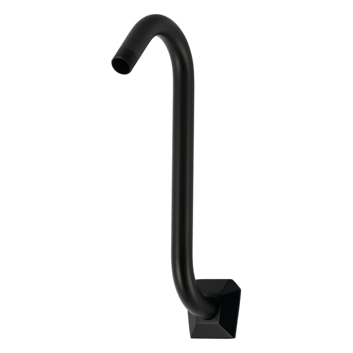 Kingston Trapeze K159AK20 S-Shape Shower Arm with Hexagon Flange, Matte Black