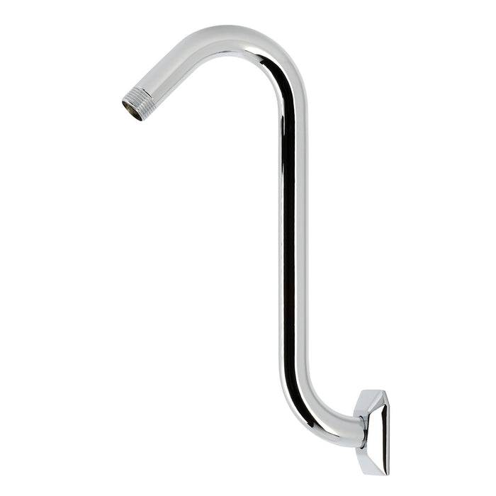 Kingston Trapeze K159AK21 S-Shape Shower Arm with Hexagon Flange, Polished Chrome