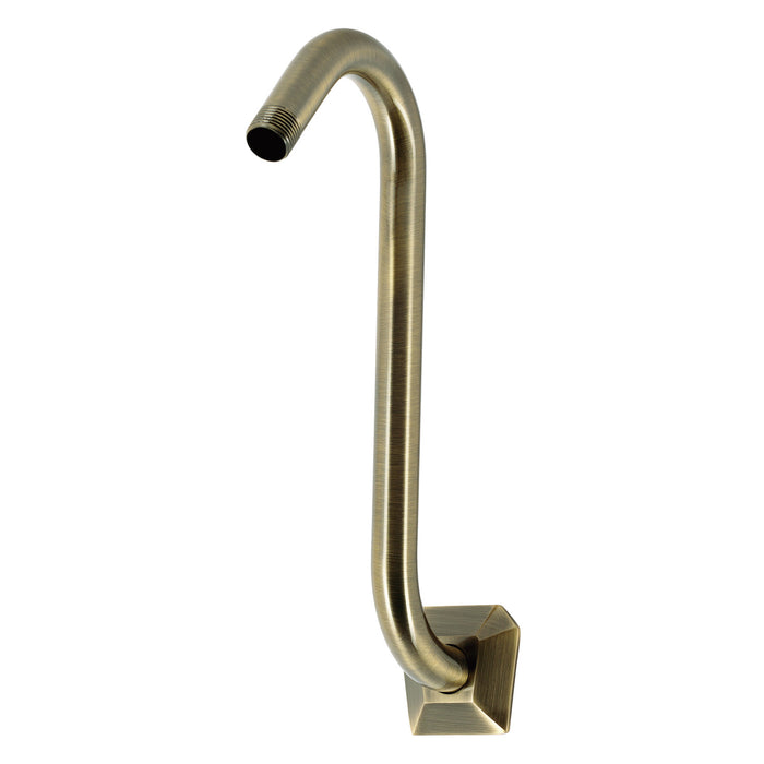 Kingston Trapeze K159AK23 S-Shape Shower Arm with Hexagon Flange, Antique Brass