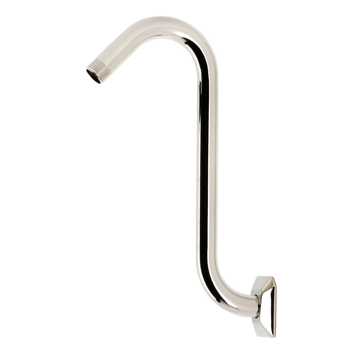Kingston Trapeze K159AK26 S-Shape Shower Arm with Hexagon Flange, Polished Nickel