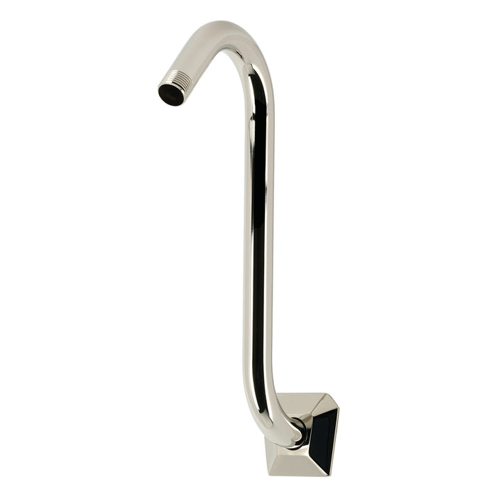 Kingston Trapeze K159AK26 S-Shape Shower Arm with Hexagon Flange, Polished Nickel