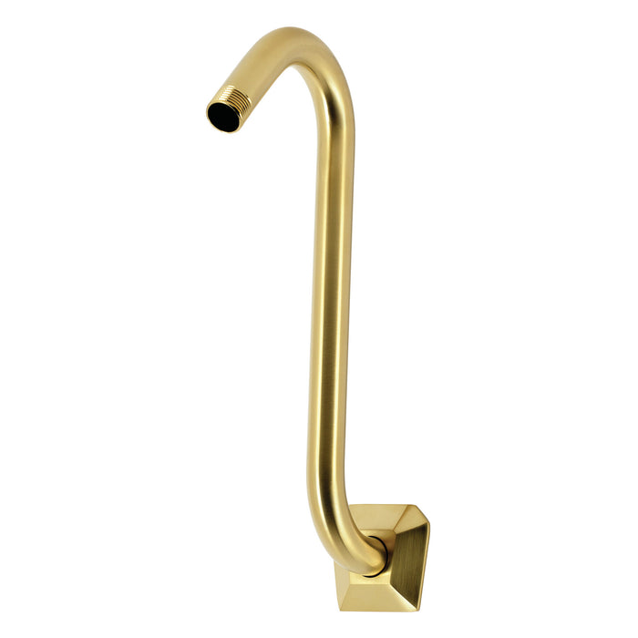 Kingston Trapeze K159AK27 S-Shape Shower Arm with Hexagon Flange, Brushed Brass