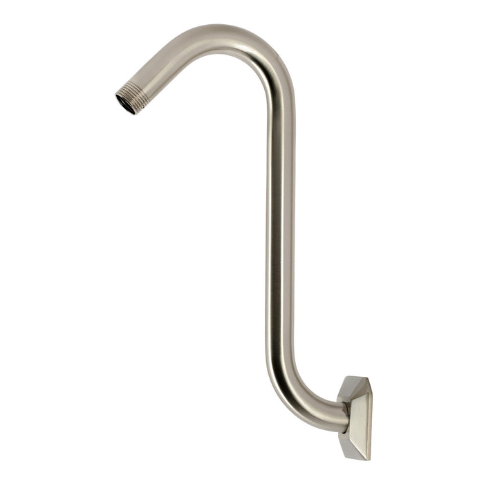 Kingston Trapeze K159AK28 S-Shape Shower Arm with Hexagon Flange, Brushed Nickel