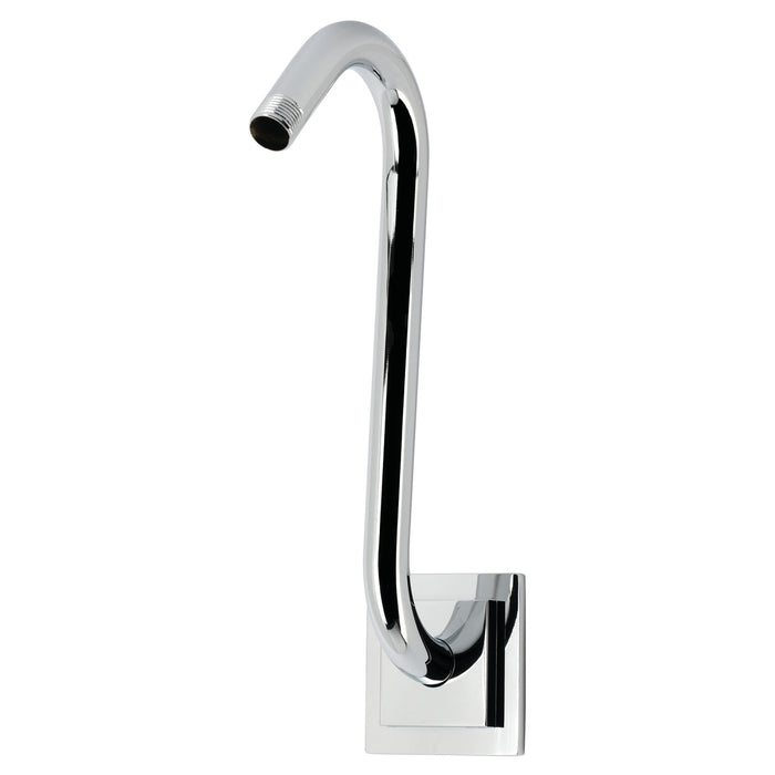 Kingston Claremont K159AK31 S-Shape Shower Arm with Square Flange, Polished Chrome