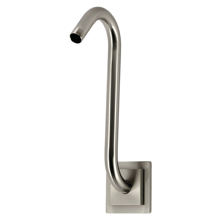 Kingston Claremont K159AK38 S-Shape Shower Arm with Square Flange, Brushed Nickel