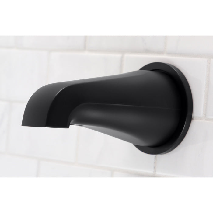 Kingston Shower Scape K187E0 5-5/16 Inch Zinc Tub Faucet Spout with Flange, Matte Black