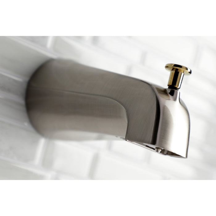 Kingston Made To Match K188A9 5-5/16 Inch Zinc Tub Faucet Spout with Diverter, Brushed Nickel/Polished Brass