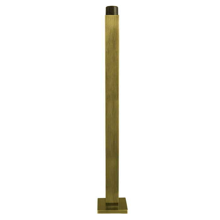 Kingston Sona K213C3 - Claremont 12-Inch Rain Drop Ceiling Mount Shower Arm with Square Flange, Antique Brass