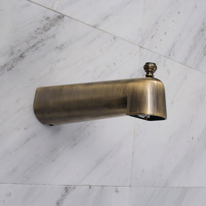 Kingston Shower Scape K2189T3 10-Inch Brass Tub Faucet Spout with Diverter, Antique Brass