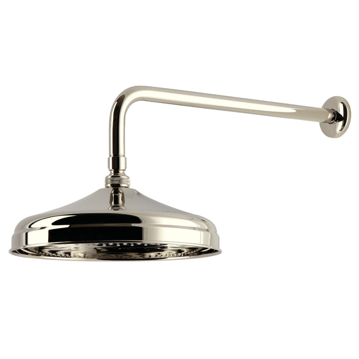 Kingston Heirloom K225K16 - Trimscape 10-Inch Round Raindrop Brass Shower Head with 17-Inch Shower Arm, Polished Nickel