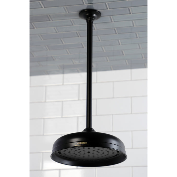 Kingston Heirloom K225K20 - Trimscape 10-Inch Round Raindrop Brass Shower Head with 17-Inch Ceiling Mounted Shower Arm, Matte Black