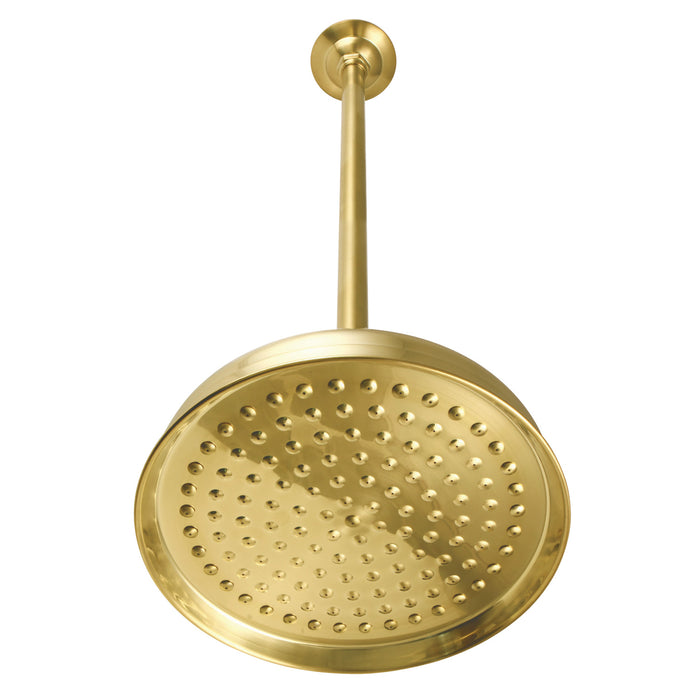 Shower Scape K225K27 10-Inch Brass Shower Head with 17-Inch Ceiling Support, Brushed Brass