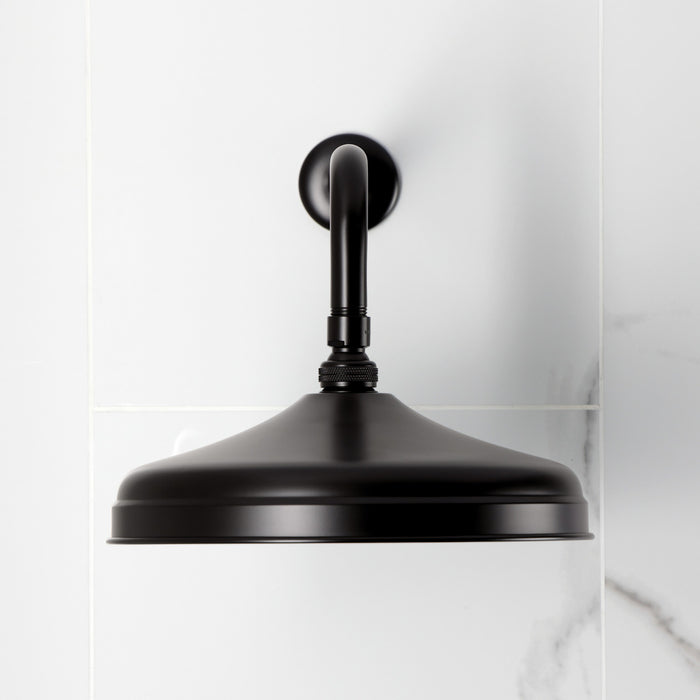 Kingston Trimscape K225K35 10-Inch Round Raindrop Brass Shower Head with 12-Inch Shower Arm, Oil Rubbed Bronze