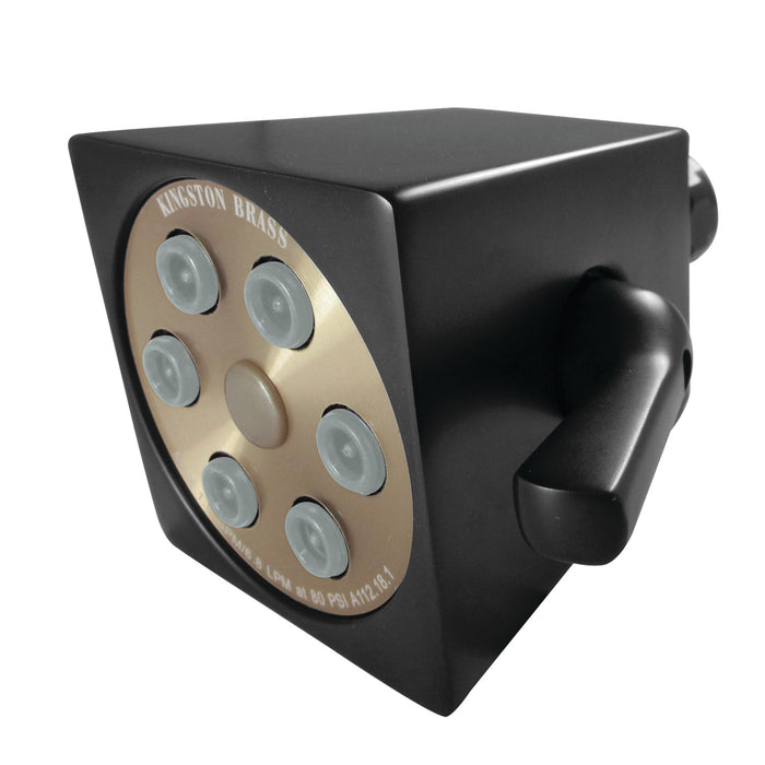 Kingston Sona K230A0 - Monarch 2-4/5-Inch Square Jet Spray Brass Shower Head, Matte Black
