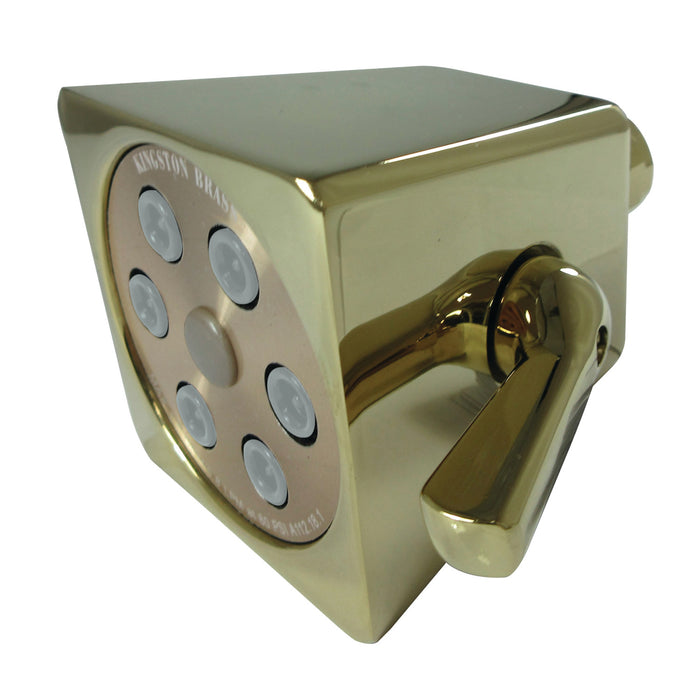 Kingston Sona K230A2 - Monarch 2-4/5-Inch Square Jet Spray Brass Shower Head, Polished Brass