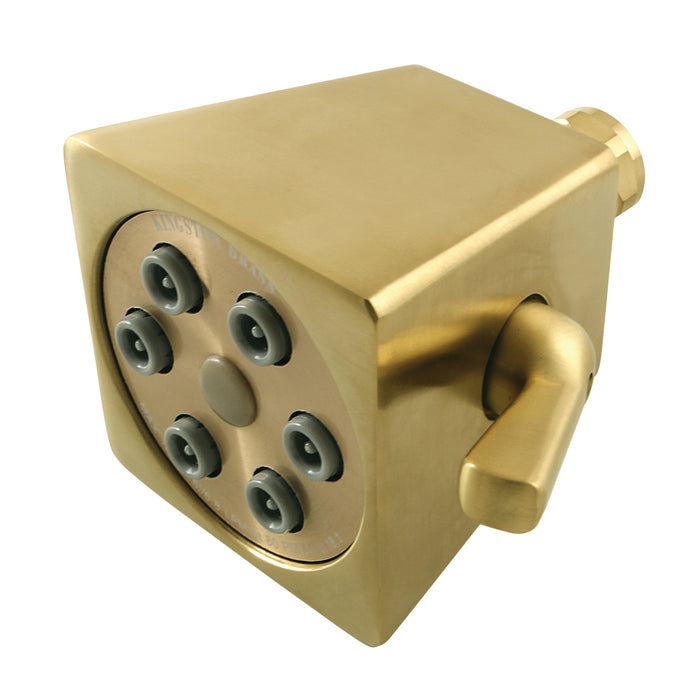 Kingston Sona K230A7 - Monarch 2-4/5-Inch Square Jet Spray Brass Shower Head, Brushed Brass