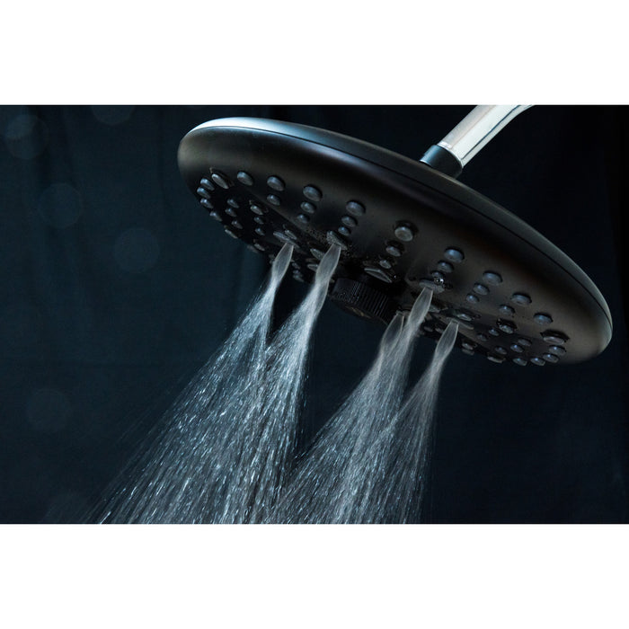 Kingston Trimscape K235A0 9.8-Inch Round Raindrop 8-Functio Shower Head, Matte Black