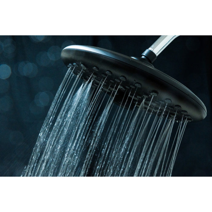 Kingston Trimscape K235A0 9.8-Inch Round Raindrop 8-Functio Shower Head, Matte Black