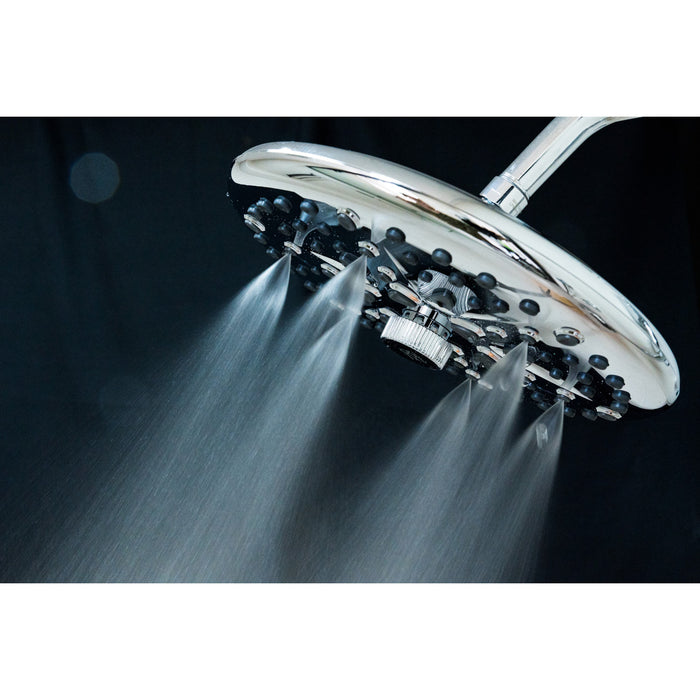 Kingston Trimscape K235A1 9.8-Inch Round Raindrop 8-Functio Shower Head, Polished Chrome