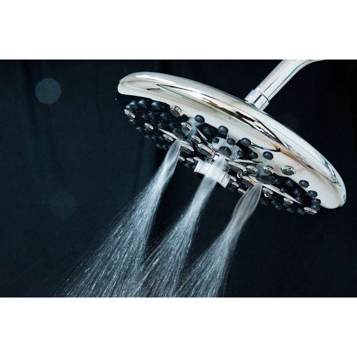 Kingston Trimscape K235A1 9.8-Inch Round Raindrop 8-Functio Shower Head, Polished Chrome