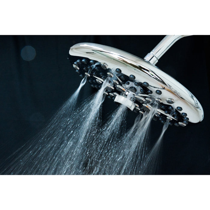 Kingston Trimscape K235A1 9.8-Inch Round Raindrop 8-Functio Shower Head, Polished Chrome