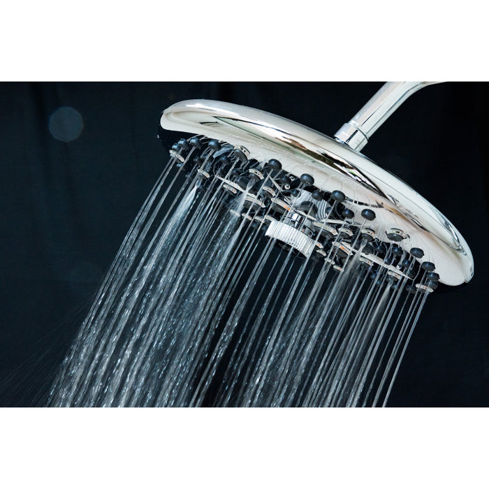Kingston Trimscape K235A1 9.8-Inch Round Raindrop 8-Functio Shower Head, Polished Chrome