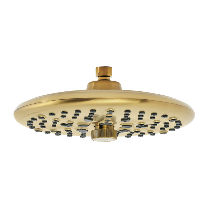 Kingston Trimscape K235A7 9.8-Inch Round Raindrop 8-Functio Shower Head, Brushed Brass