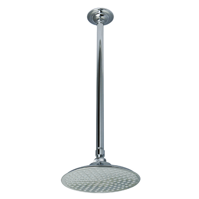 Kingston Heirloom K236K21 - Trimscape 7-3/4 Inch Round Raindrop Brass Shower Head with 17-Inch Ceiling Mount Shower Arm, Polished Chrome