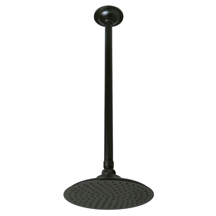 Kingston Heirloom K236K25 - Trimscape 7-3/4 Inch Round Raindrop Brass Shower Head with 17-Inch Ceiling Mount Shower Arm, Oil Rubbed Bronze