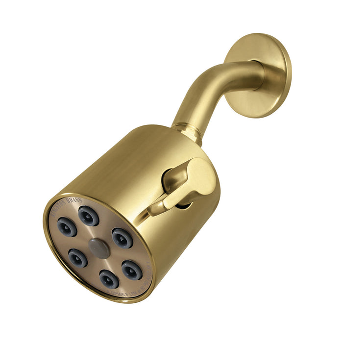 Kingston Sona K238A7CK - Shower Scape 3-Inch Round Jet Spray Brass Shower Head with 5-3/8 Inch Shower Arm, Brushed Brass