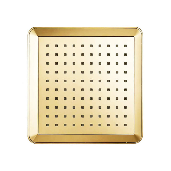 Kingston Sona K250A2 - Claremont 9-5/8-Inch Square Rainfall ABS Shower Head, Polished Brass