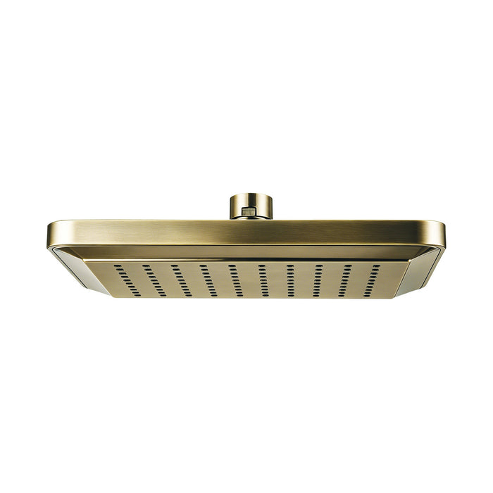 Kingston Sona K250A3 - Claremont 9-5/8-Inch Square Rainfall ABS Shower Head, Antique Brass