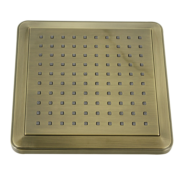 Kingston Sona K250A3 - Claremont 9-5/8-Inch Square Rainfall ABS Shower Head, Antique Brass
