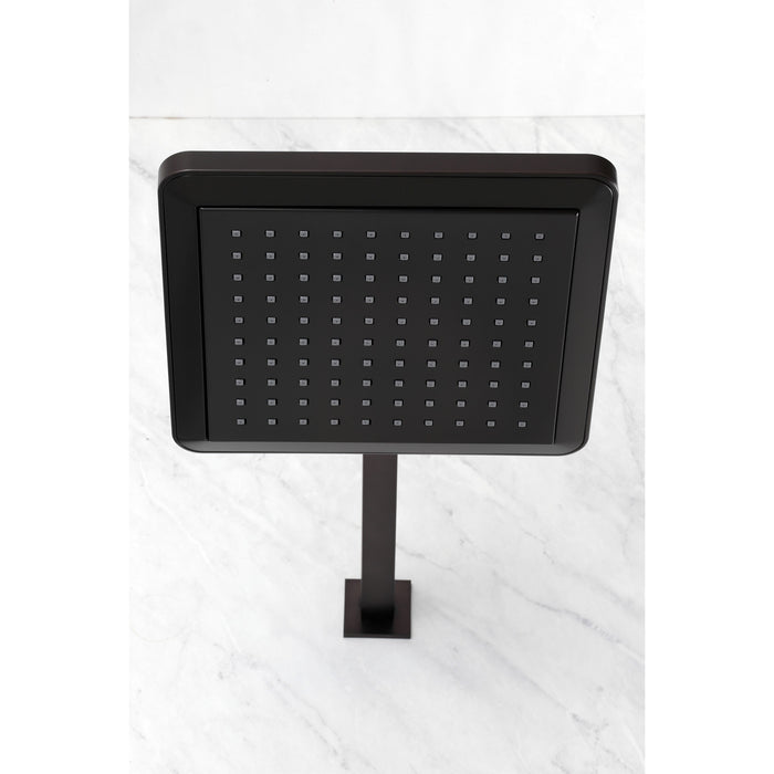 Kingston Sona K250A5CK - Claremont 9-5/8-Inch Square Raindrop ABS Shower Head with 15-3/4-Inch Shower Arm, Oil Rubbed Bronze